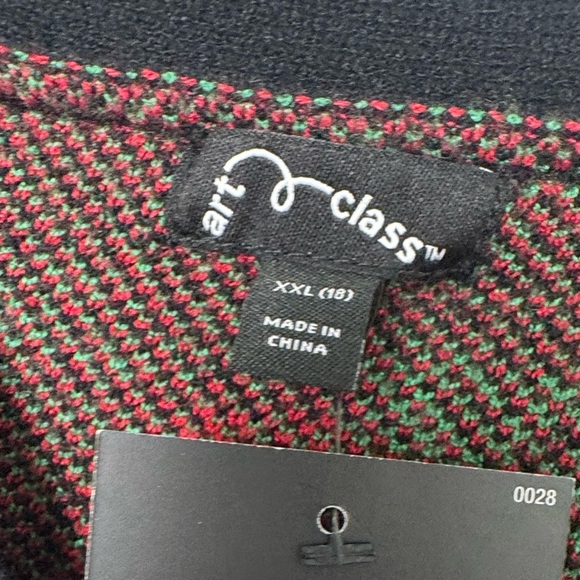 NWT Art Class Strawberry Print Black Cardigan Sweater Button Down XXL (18) Girls - Picture 8 of 10